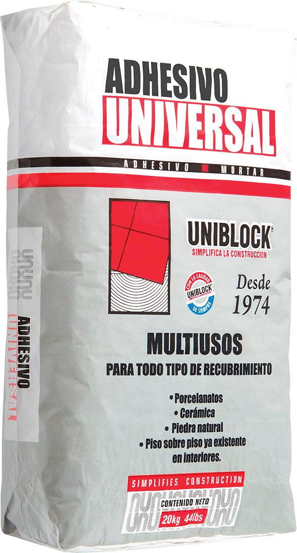 Adhesivo Universal UNIBLOCK 20 kg